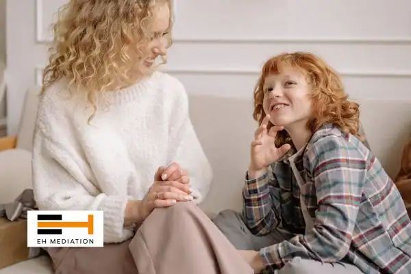 Happy mother and child after sorting child arrangements mediation Brighton & Hove